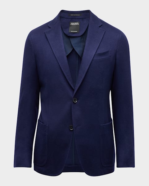 Abercrombie & Fitch Jacket M Navy Blazer Wool Cropped 3/4