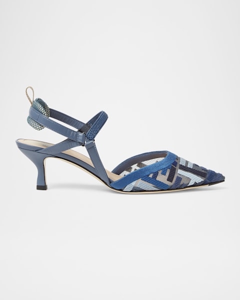 【関税込み】fendi Braided slingback Slingbacks Leather Beige | Fendi