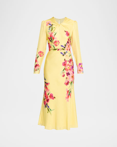samara silk chiffon dress retrofte Women's Samara Silk Chiffon Dress - Blue