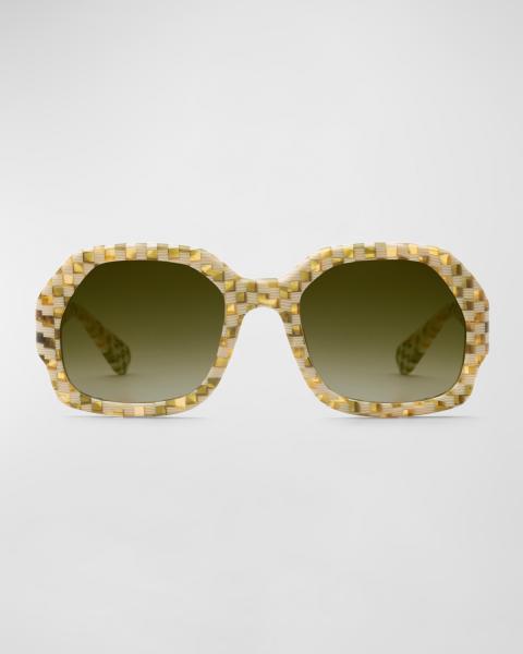 KREWE Monroe Tortoiseshell Cat Eye Sunglasses KREWE Monroe Nylon Sunglasses Cat Eye Tortoise SCRATCHES SEE  main image 2