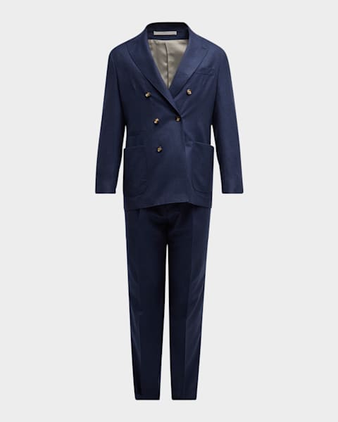 【関税&送料込】Brunello Cucinelli Brunello Cucinelli Suit-T Brunello Cucinelli Men's Cotton Blend Suit | Neiman Marcus