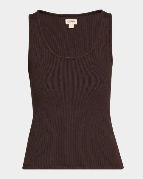 Givenchy Logo Ribbed Tank Top | Neiman Marcus