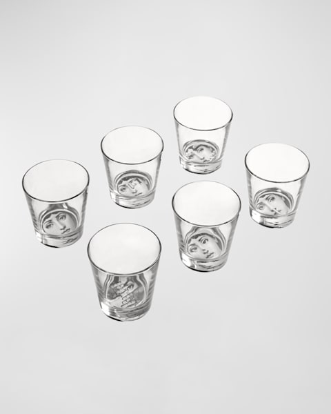 Fornasetti Tema e Variazioni 1.5 oz. Glasses, Set of 6 | Neiman Marcus