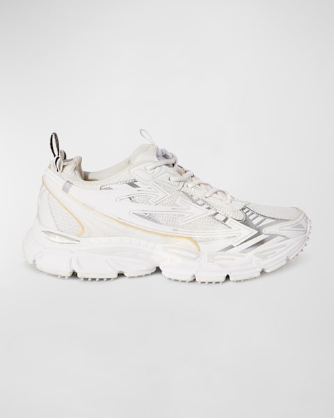 【送料&関税込】Off-White Kick Off Leather And Mesh Sneakers Off-White Kick Off Leather Sneakers | White | FARFETCH