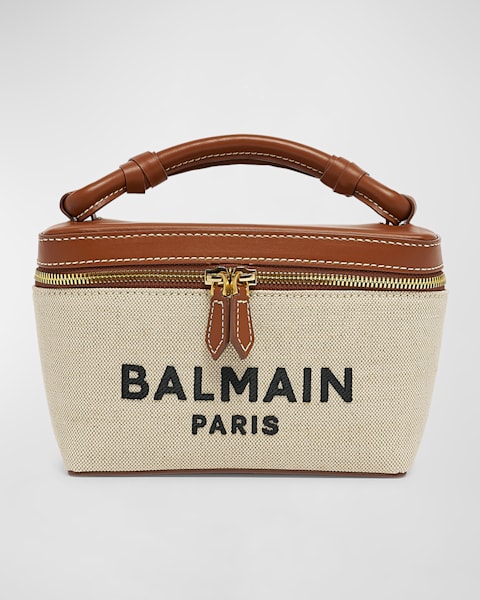 ハンドバッグ B-BUZZ VANITY HANDBAG Balmain B Buzz Zip Vanity Top-Handle Bag in Calfskin