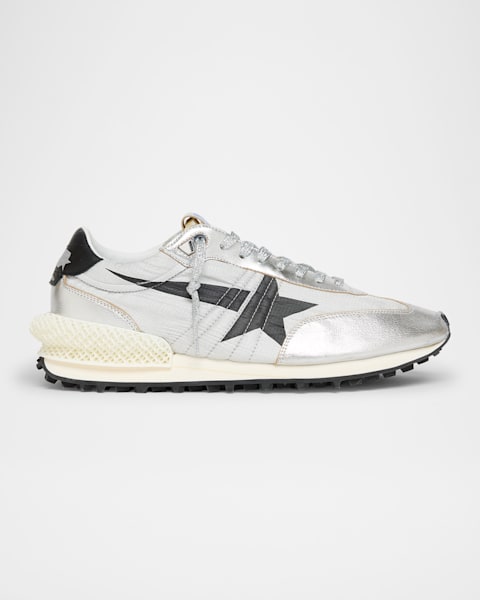 Golden Goose Men's Marathon Nylon and Suede Low-Top Sneakers
