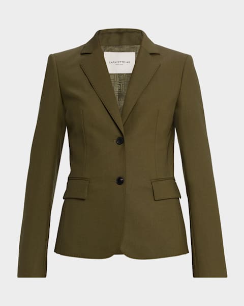 Stella McCartney Double-Breasted Wool Blazer | Neiman Marcus