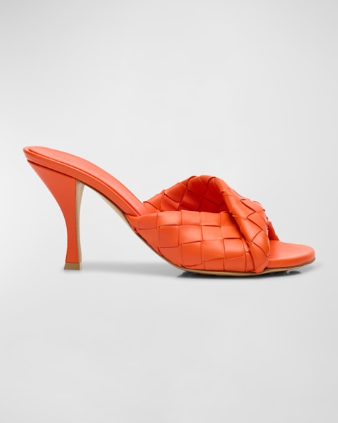 Bottega Veneta Patch Mule Woven Leather Flat Sandals