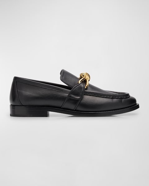 Bottega Veneta Interciato Woven Leather Loafers | Neiman Marcus