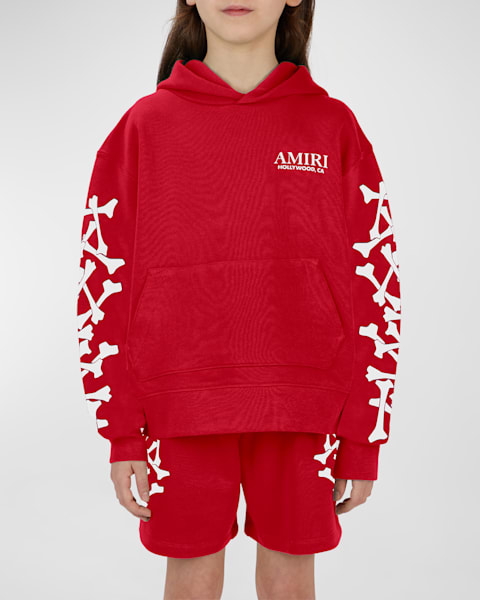 Kid's Bones Scribble Cotton Hoodie, Size 4-12