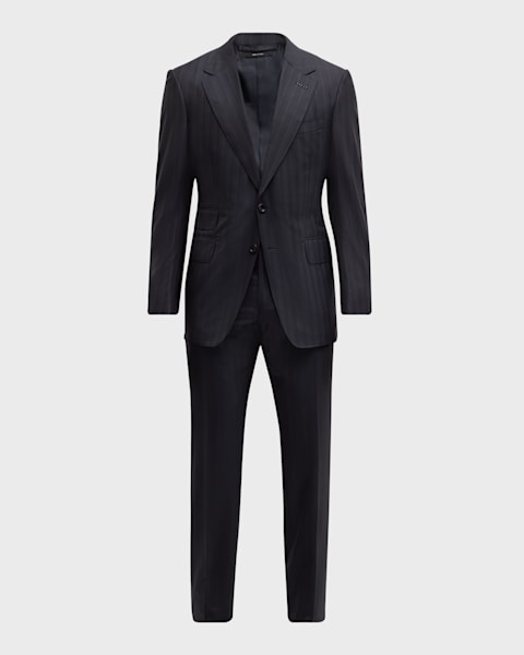 m 　TOMFORD ダークグレー スーツ TOM FORD Men's Modern Fit Sharkskin Suit | Neiman Marcus