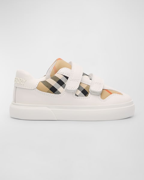 Burberry Kid's Mini Jack Check High-Top Sneakers, Baby