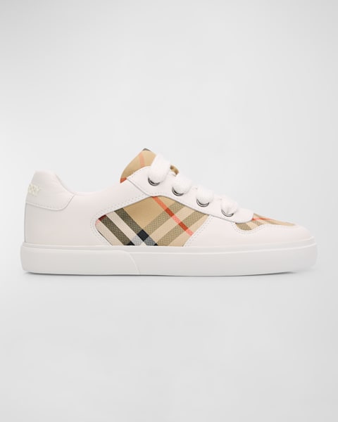 Girl's Cambridge Cotton Check Sneakers, Baby/Toddlers