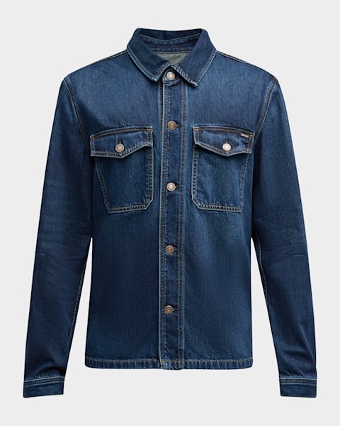 TOM FORD Men's Icon Stretch Denim Jacket | Neiman Marcus