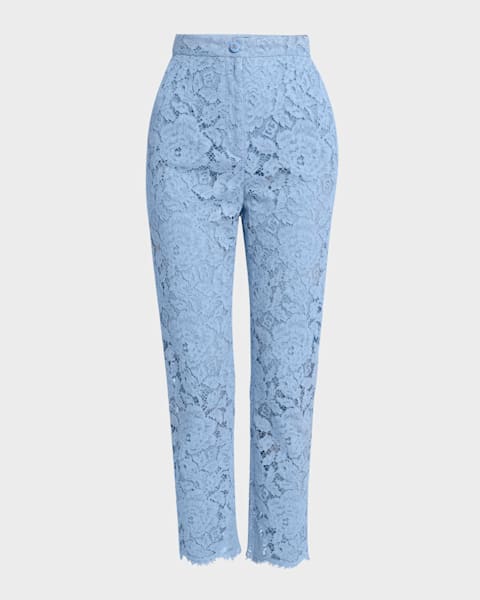 Etro Fiorellino Lace Jacquard Flare Trousers | Neiman Marcus