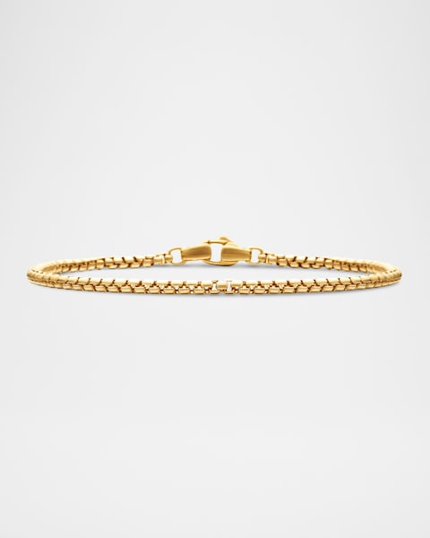 Men's Deco Chain Link Bracelet in Silver, 6.5mm