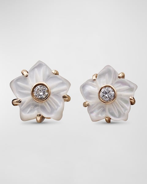Pink Mother-of-Pearl Morganite Earrings