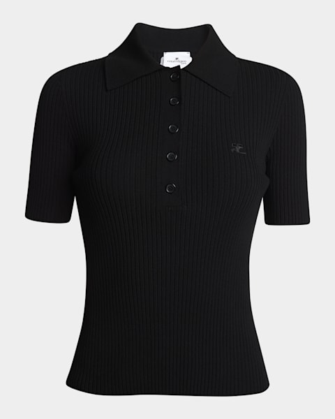 Loro Piana ブラック ジップアップ ポロシャツ ロロピアーナ Loro Piana ブラック ジップアップ ポロシャツ