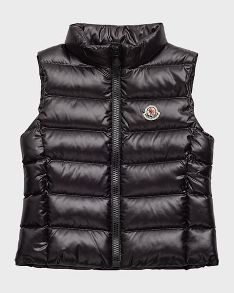 Moncler Kid's Ghany Quilted Puffer Down Vest, Size 8-14