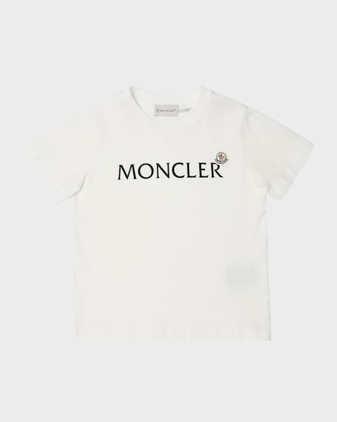 Moncler Boy's Scribble Bell Logo Short-Sleeve T-Shirt, Size