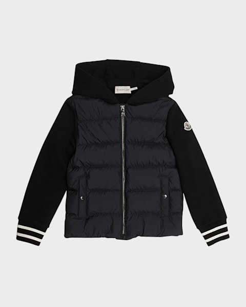 MONCLER アウター 4A Moncler Boy's Warne Zip-Front Jacket, Size 4A-6A | Neiman Marcus