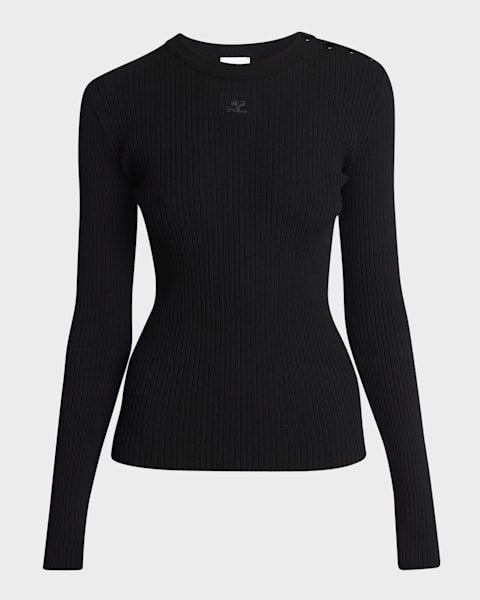 トップス HERMES by Gaultier vneck knit black cashmere-maillon-chaine-d-