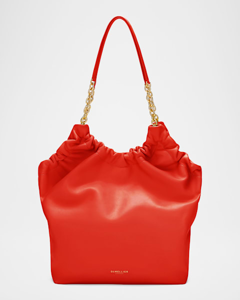 Miami Large leather tote bag in black - De Mellier | Mytheresa