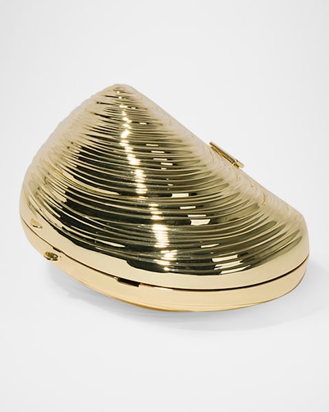 Bridget Metal Oyster Shell Clutch Bag main image 0