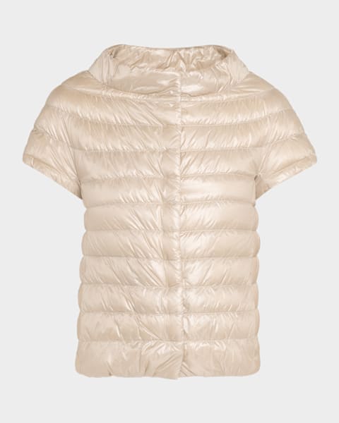 Herno Ultralight Nylon Down Jacket with Alternative Fur | Neiman