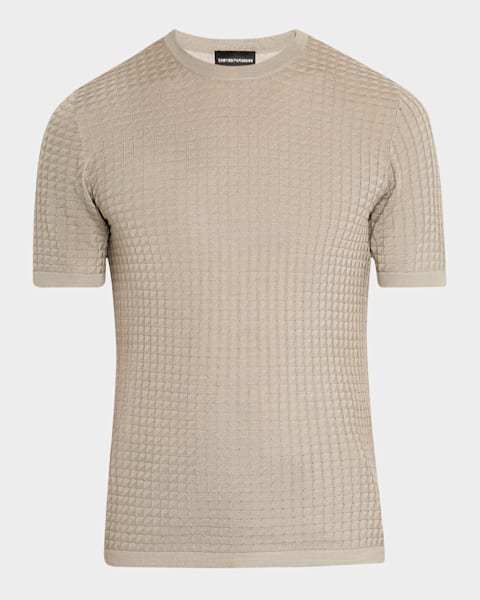 Tシャツ・カットソー GIORGIO ARMANI Giorgio Armani Silk Shirt Giorgio Armani Men's Silk-Cotton Crew T-Shirt | Neiman Marcus