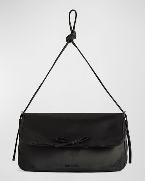Balenciaga Le Cagole XS Croc-Embossed Shoulder Bag | Neiman