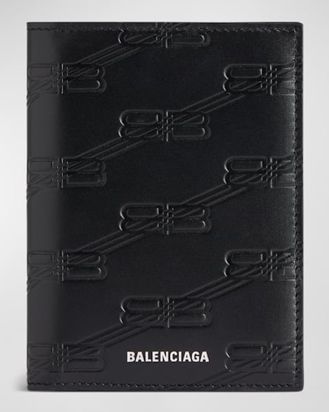 Balenciaga Men's Cash Square Folded Coin Wallet Used Effect