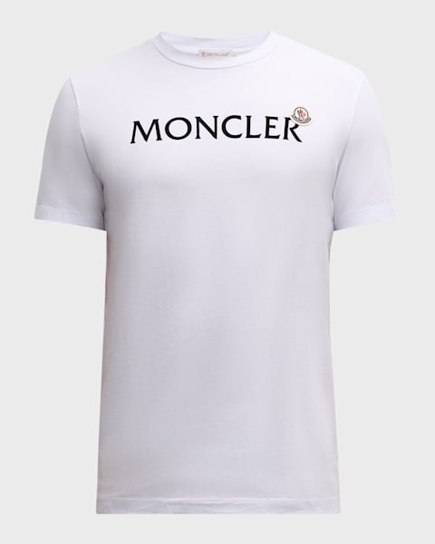 【MONCLER】FLOCKED COTTON T-SHIRT Tシャツ フロック加工ロゴ Moncler Flocked Logo Cotton T-Shirt | REVERSIBLE