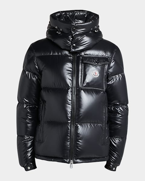 Moncler Men's Bassies Quilted Down Shirt Jacket | Neiman Marcus