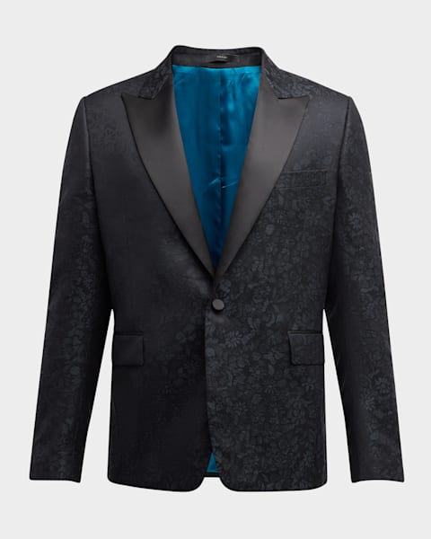 【2本セットに変更】STEFANO RICCI Stefano Ricci Men's Silk Check Shawl-Lapel Dinner Jacket