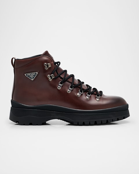 Giorgio Armani Men's Bull Leather Chukka Boots | Neiman Marcus