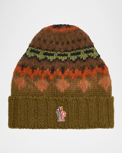 Moncler Grenoble Men's Ribbed Wool Beanie | Neiman Marcus
