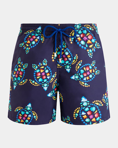Vilebrequin Men's Landscape Turtles Swim Shorts | Neiman Marcus