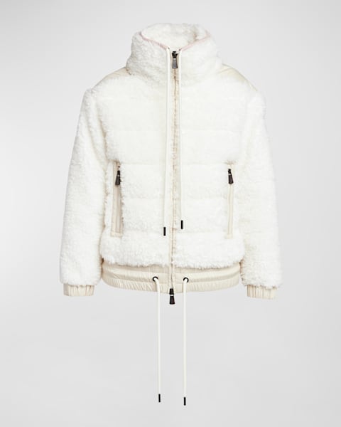 Moncler Grenoble Flims Cropped Puffer Bomber Jacket | Neiman