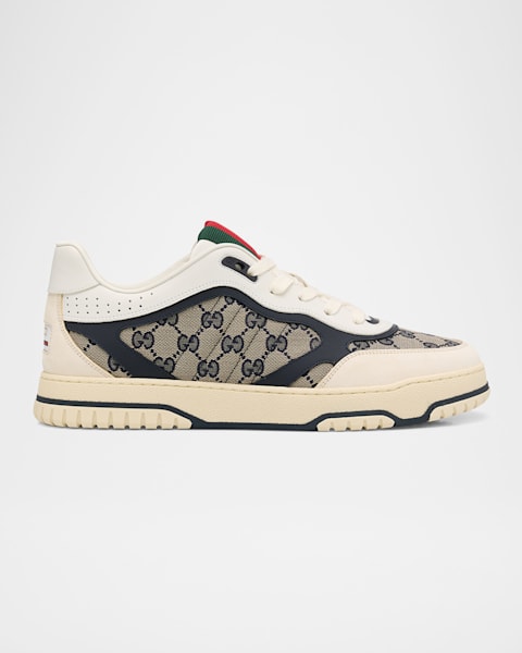 Gucci Men's New Ace Embroidered Low-Top Sneakers | Neiman Marcus