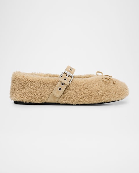 MiuMiu Leather Mary Jane Ballerina Flats バレリーナ ロゴ Miu Miu Leather Mary Jane Ballerina Flats | Neiman Marcus