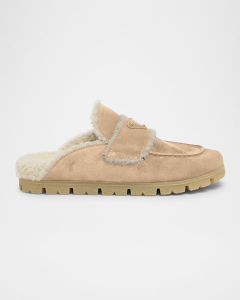 Boston Teddy Shearling Buckle Mules