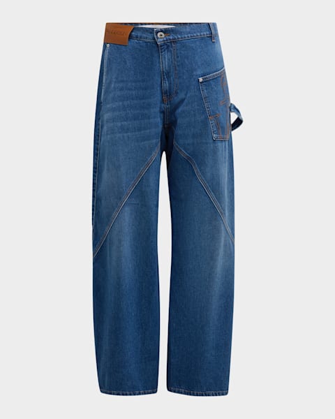 Prada Men's Low-Rise Light Denim Jeans | Neiman Marcus