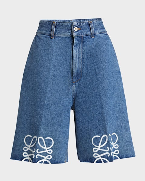 Ramy Brook Hilary Denim Shorts | Neiman Marcus