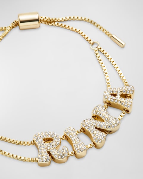 Custom Spaced Letter Cubic Zirconia Tennis Bracelet