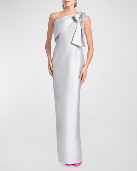 sachin and babi bridesmaid dresses Leslie Asymmetric Embellished Stretch Crepe Gown main image 1