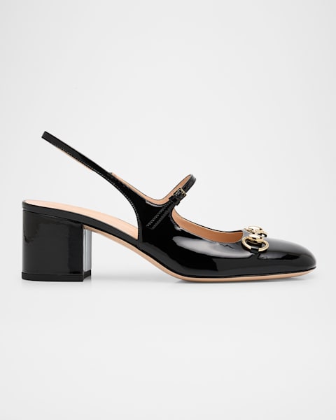 Gucci Tom Crystal GG Mesh Slingback Pumps | Neiman Marcus