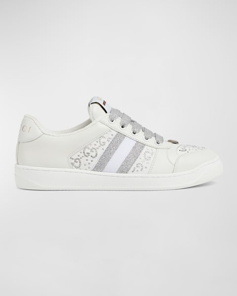 Gucci Screener GG Canvas Crystal Sneakers | Neiman Marcus