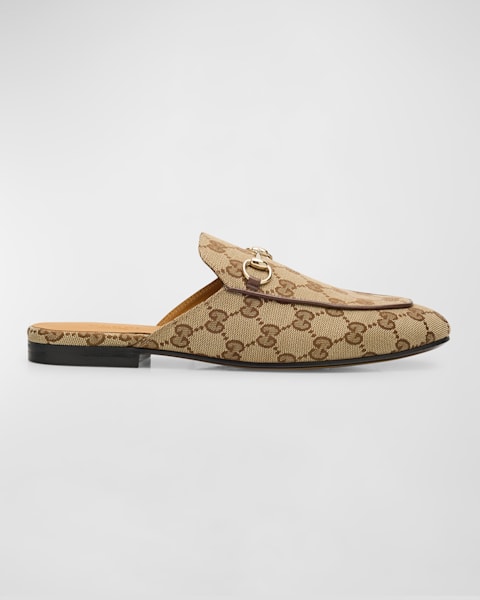 Gucci GG Supreme Horsebit Mules | Neiman Marcus