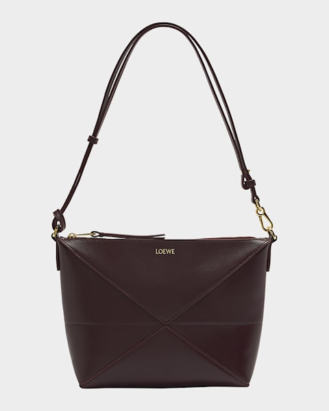 Puzzle Edge Small Top-Handle Bag in Leather